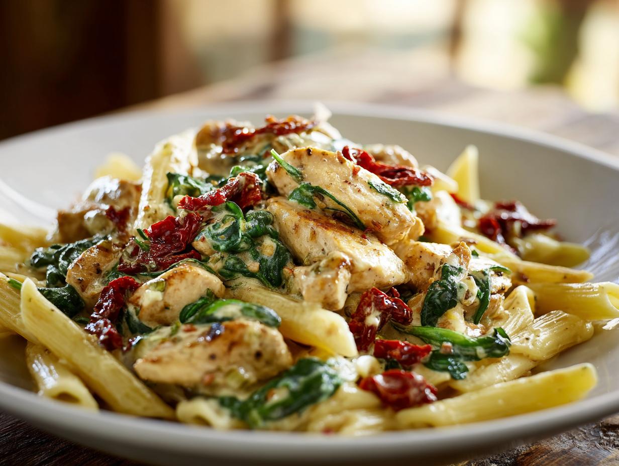 Home 23 Creamy Tuscan Chicken Pasta