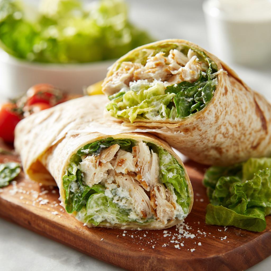 Home 3 chicken caesar wraps recipe for an easy lunch